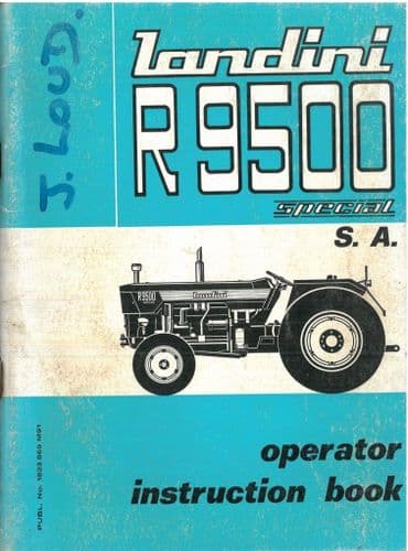 Landini Tractor R9500 Operators Manual