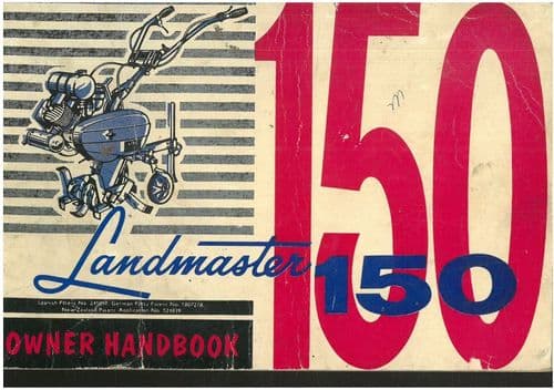 Landmaster 150 Cultivator Operators Manual with Parts List