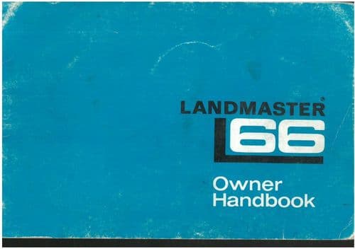 Landmaster 66 Cultivator Operators Manual with Parts List