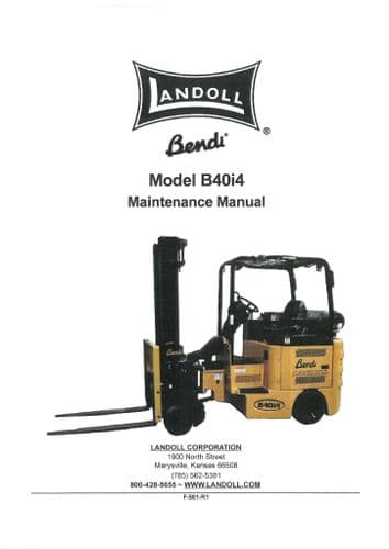 Landoll Bendi Forklift Truck Model B40i4 Workshop Manual