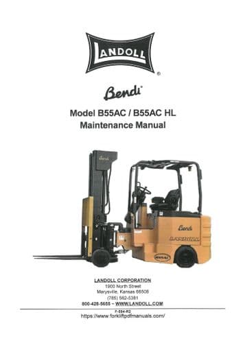 Landoll Bendi Forklift Truck Model B55AC & B55ACHL Workshop Manual