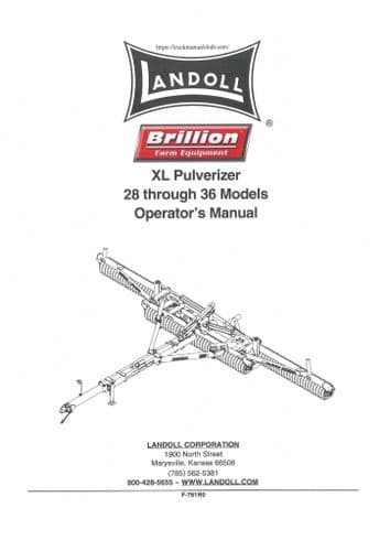 Landoll Mulcher Pulverizer XL 28 30 32 34 36 Operators Manual