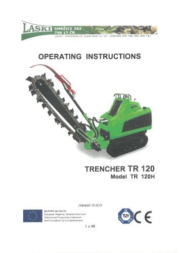 Laski Trencher TR120 TR120H Operators Manual