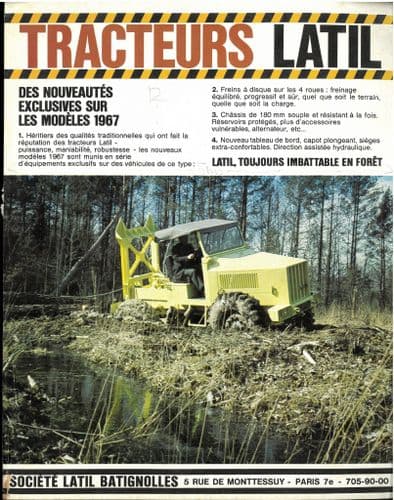Latil Tractor Brochure - In French