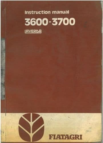 Laverda Combine 3600 & 3700 Operators Manual