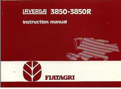 Laverda Combine 3850 3850R Operators Manual
