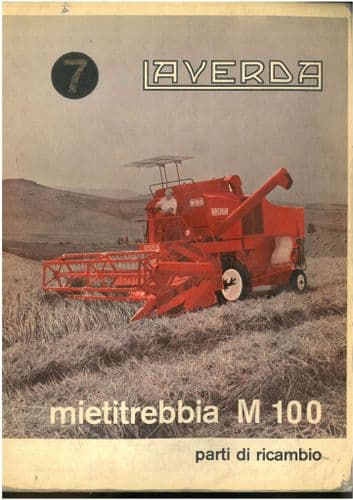 Laverda Combine M100 Parts Manual