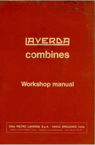 Laverda Combine M112 M132 M152 Service Workshop Manual