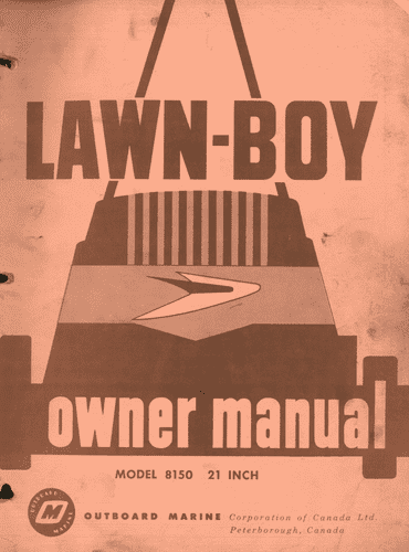 Lawn Boy 8150 21 Inch Operators Manual