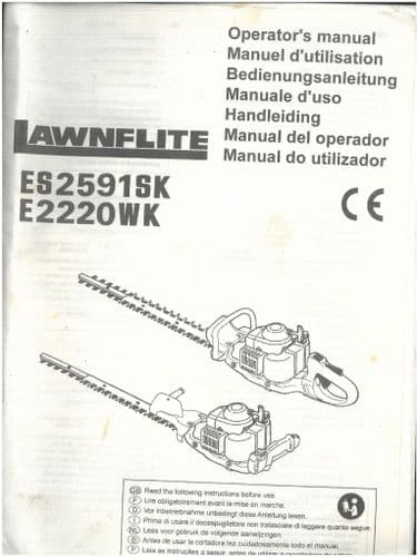 Lawnflite Hedgecutter /Trimmer ES2591SK E2220WK Operators Manual