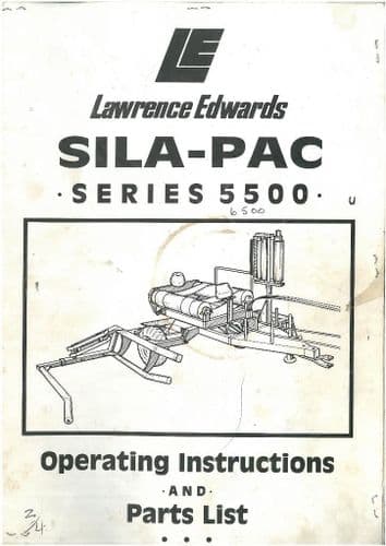 Lawrence Edwards Supa-Pac Series 5500 (6500) Bale Wrapper Operators Manual with Parts List