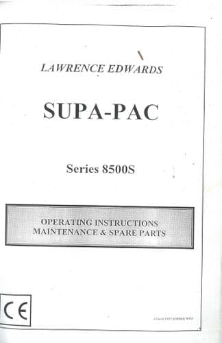 Lawrence Edwards Supa-Pac Series 8500S Bale Wrapper Operators Manual with Parts List