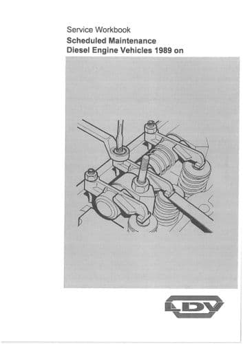 LDV Scheduled Maintenance Workshop Service Manual