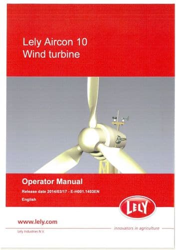 Lely Aircon 10 Wind Turbine Operators Manual