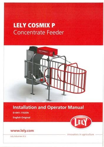 Lely Cosmix P Concentrate Feeder Operators Manual
