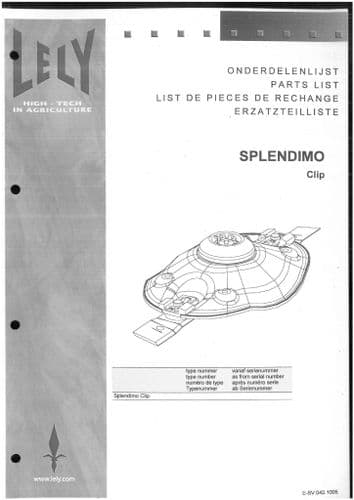 Lely Mower Splendimo Clip Parts Manual