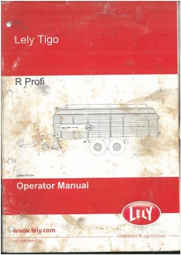 Lely Self Loading Wagon Tigo R Profi Operators Manual
