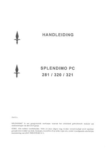 Lely Splendimo 281PC 320PC 321PC Operators Manual