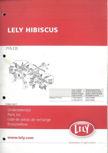Lely Twin Rotor Rake Hibiscus 715 CD Parts List