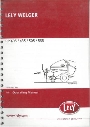 Lely Welger Baler RP405 RP435 RP505 RP535 Operators Manual - ORIGINAL (1)