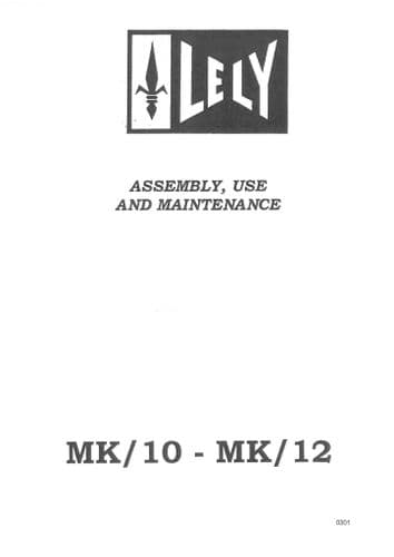 Lely Wheel Rake MK10 MK12 Operators Manual