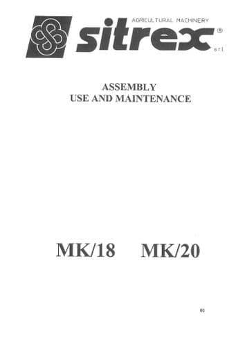 Lely Wheel Rake MK18 MK20 Operators Manual