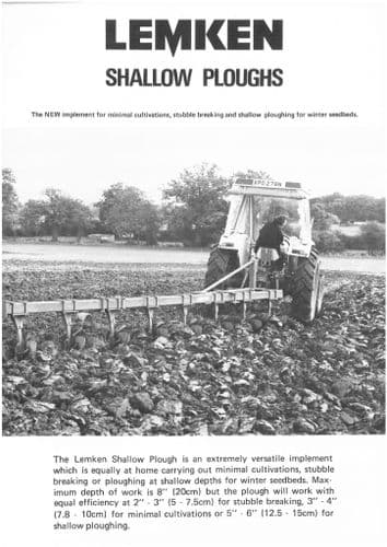 Lemken Shallow Plough GR6 - GR8 - GR10 Brochure