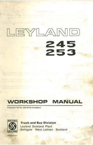 Leyland Tractor 245 & 253 Workshop Service Manual