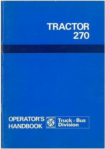 Leyland Tractor 270 Operators Manual