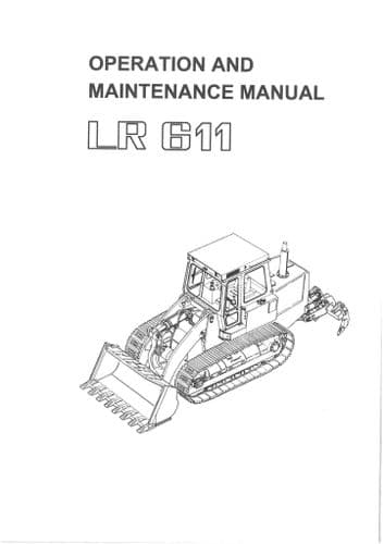 Liebherr Crawler Loader LR 611 Operators Manual