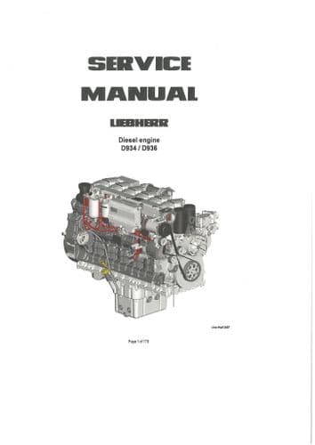 Liebherr Dieseil Engine D934 - D936 Workshop Service Manual