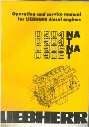 Liebherr Diesel Engine D904NA D904T D906NA D906T  Workshop Service Manual