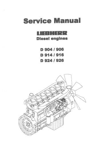 Liebherr Diesel Engines 904 906 914 916 924 926 926 Workshop Service Manual