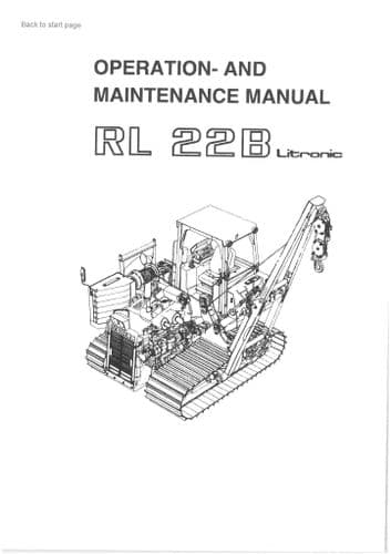Liebherr Pipe Layer RL 22B Operators Manual