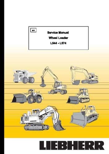 Liebherr Wheel Loader L544 L554 L564 L574 Workshop Service Manual