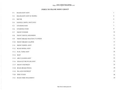 Lifan Power USA Engine LF250-B Parts Manual