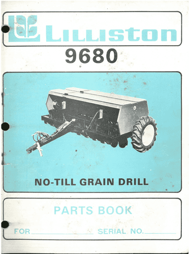Lilliston No-Till Grain Drill 9680  Parts Manual