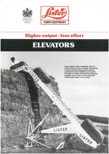 Lister Elevators - Major, Multi-Level, Long Reach, Wooden Slat, Belt Brochure
