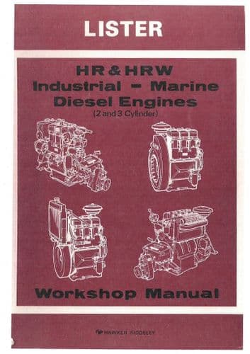 Lister Engine HR2 HR3 HRW2 HRW3 HR3M HRW3M Workshop Service Manual with HR4 HRW4 HR6 HRW6 HRS6 HRSW6