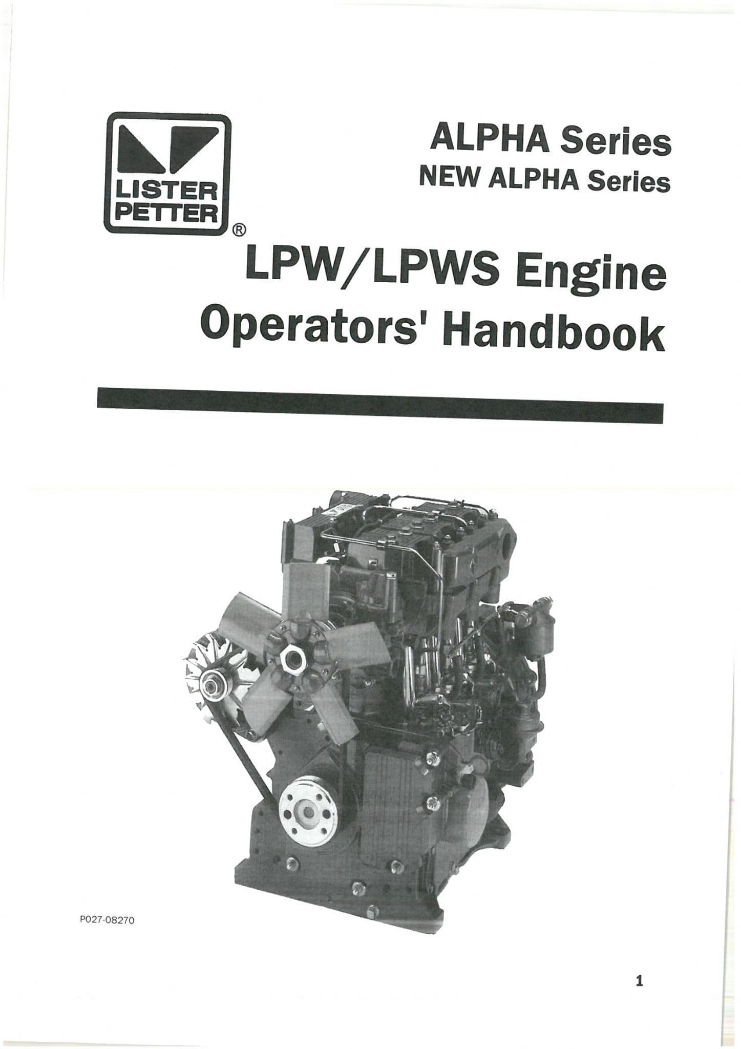 Lister Engine LPA & LPW/S Operators Manual