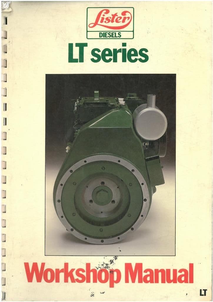 Lister Engine LT1 & LT2 Workshop Service Manual - For Industrial and Marine Applications