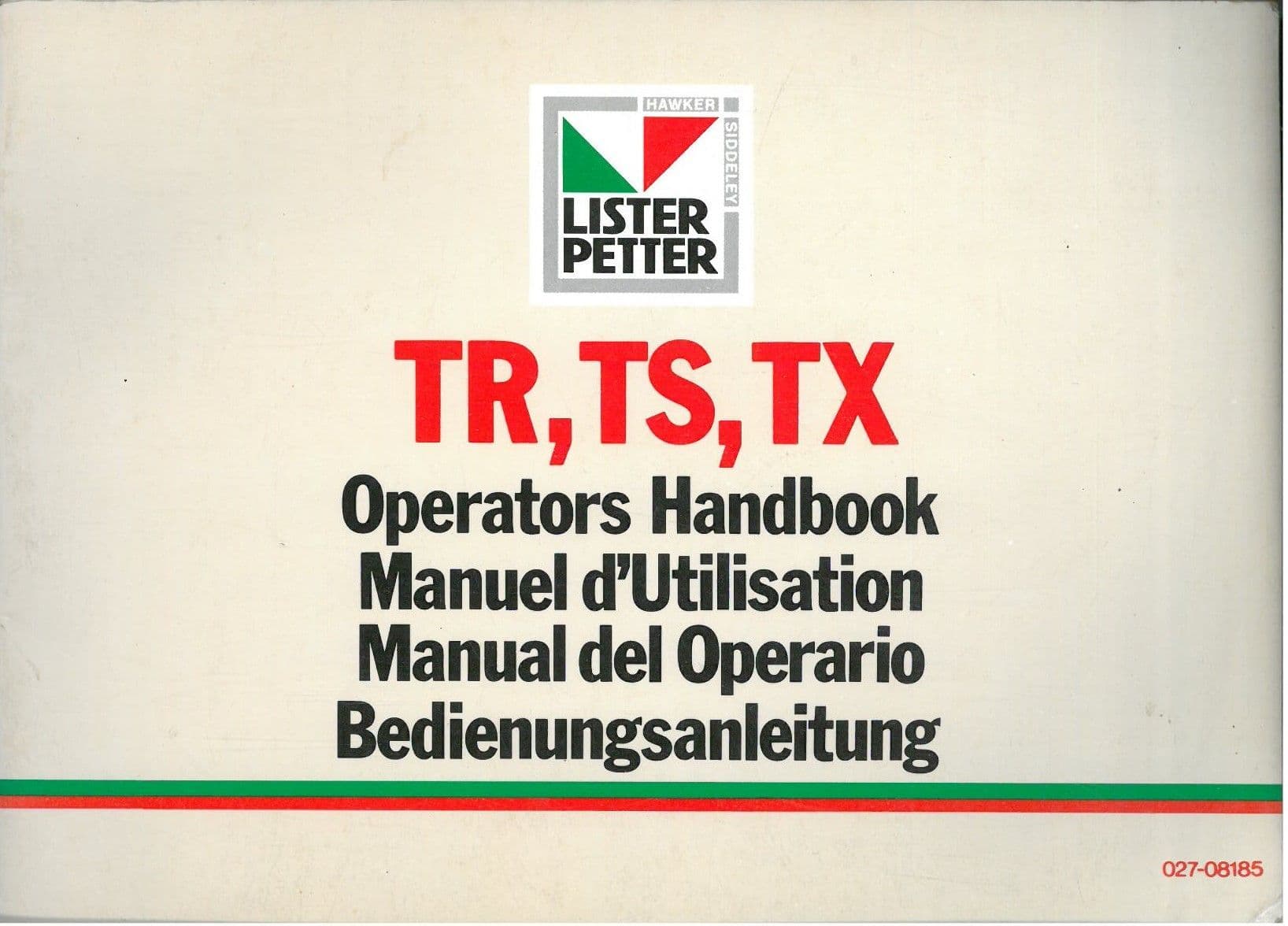 Lister Engine TR TS TX Operators Manual