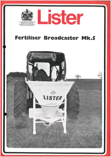 Lister Fertliser Broadcaster MK.5 Brochure