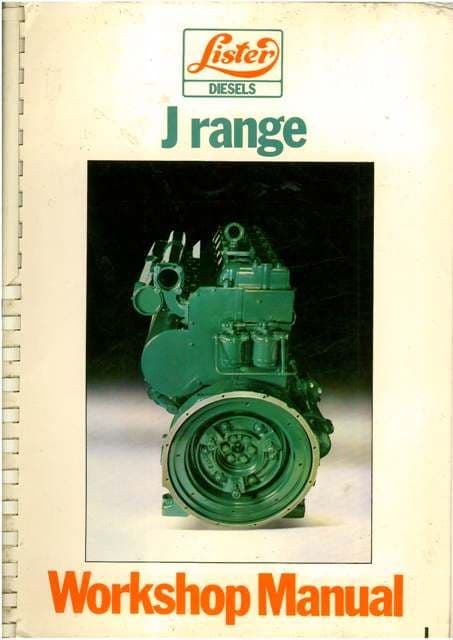 Lister Industrial & Marine Diesel Engine JA & JW Workshop Service Manual