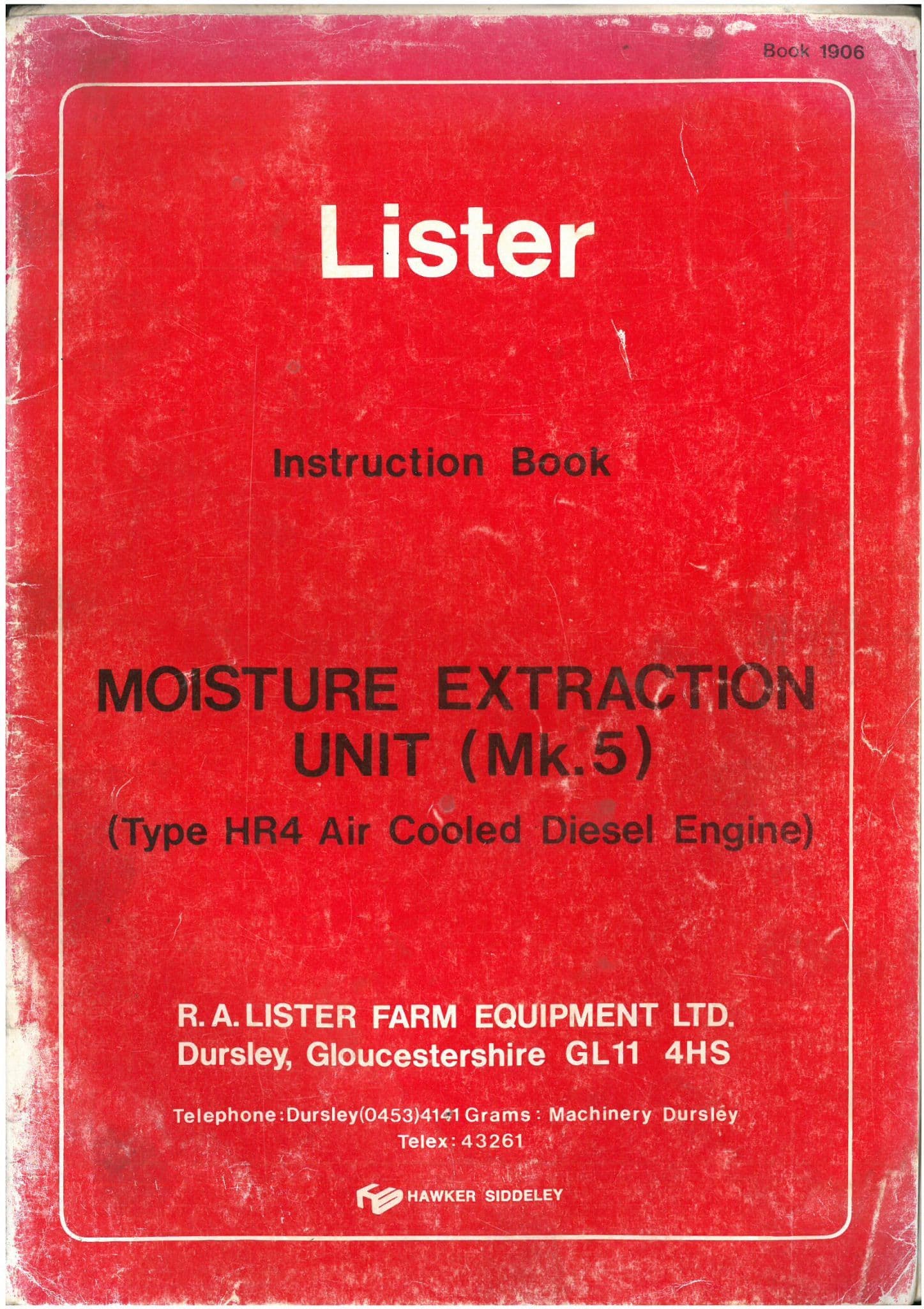 Lister Moisture Extraction Unit Mk.5 Operators Manual