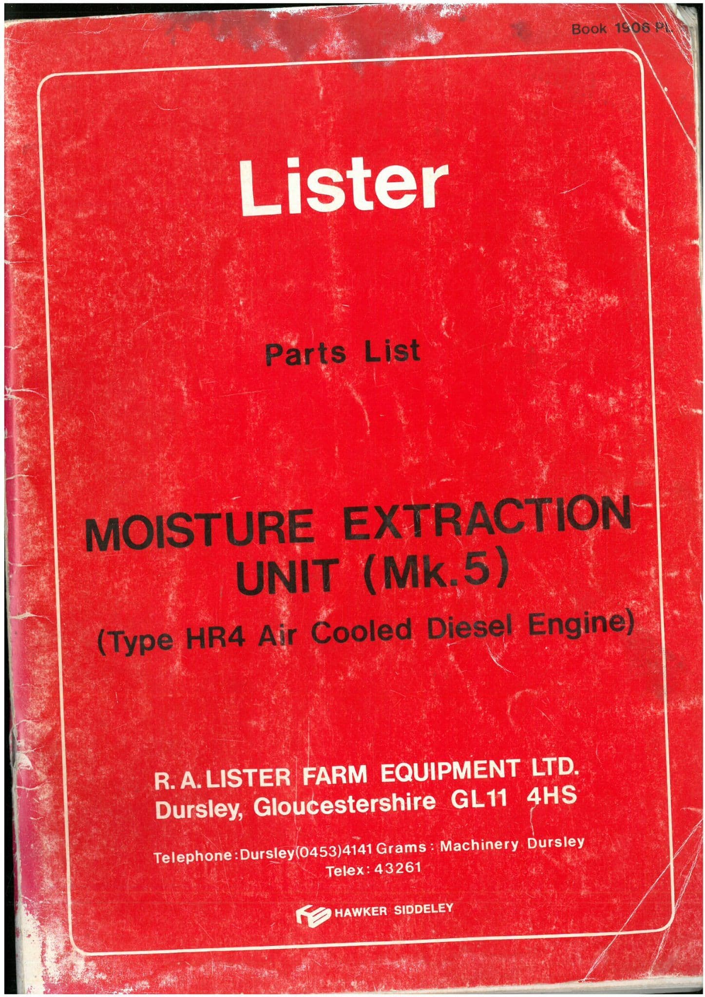 Lister Moisture Extraction Unit Mk.5 Parts Manual