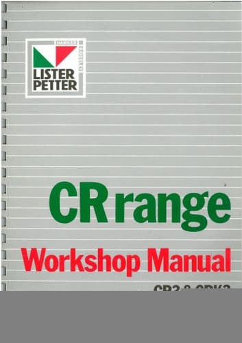 Lister Petter Engine CR Range - CR3 & CRK3 Workshop Service Manual
