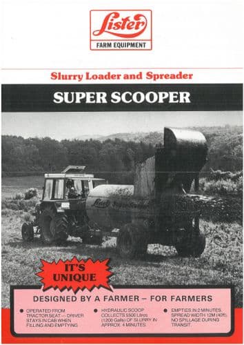 Lister Super Scooper Slurry Loader & Spreader Slurry Tanker Brochure