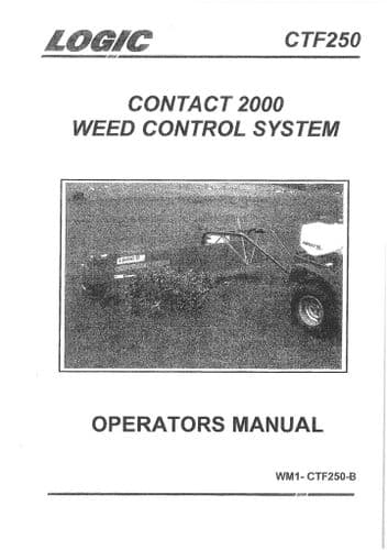 Logic Weed Wiper Control System Contact 2000 Operators Manual