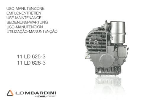Lombardini Engine 11LD625-3 11LD626-3 Operators Manual